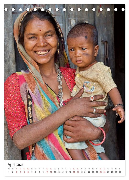 Produktbild: Portraits - Nordindien (Tischkalender 2026 DIN A5 hoch), CALVENDO Monatskalender