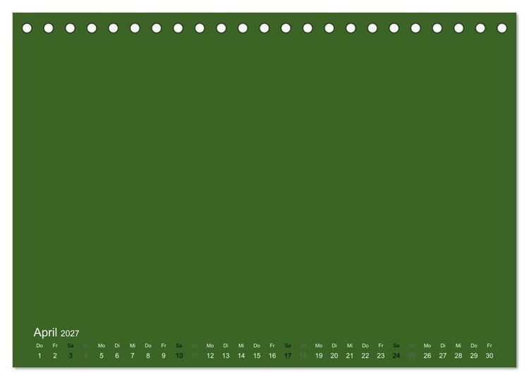 Produktbild: Bastelkalender - dunkel Gr&uuml;n (Tischkalender 2027 DIN A5 quer), CALVENDO Monatskalender