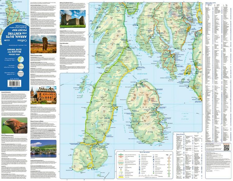 Produktbild: Arran, Bute and Kintyre Pocket Map