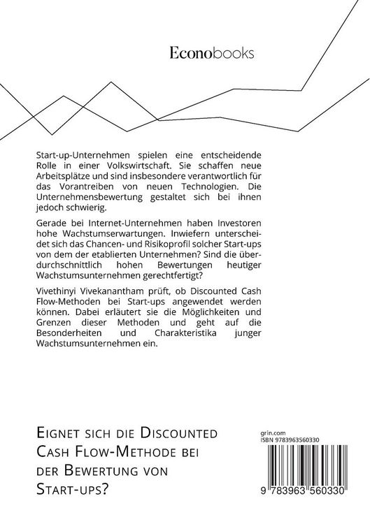 Produktbild: Eignet sich die Discounted Cash Flow-Methode bei der Bewertung von Start-ups? M&ouml;glichkeiten und Risiken der klassischen Unternehmensbewertung
