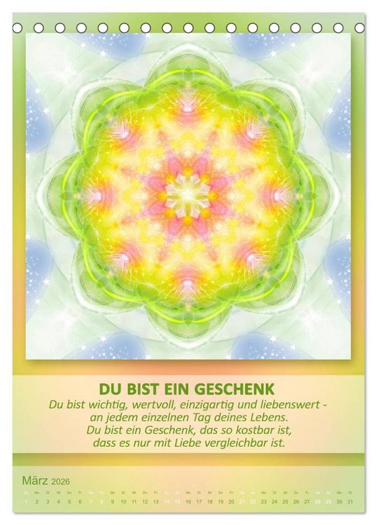 Produktbild: Light Energy Mandalas - Kalender - Vol. 1 (Tischkalender 2026 DIN A5 hoch), CALVENDO Monatskalender