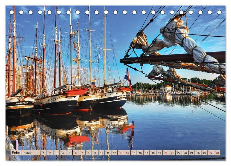 Produktbild: Hanse Sail - Rostock. Du bist so sch&ouml;n (Tischkalender 2027 DIN A5 quer), CALVENDO Monatskalender