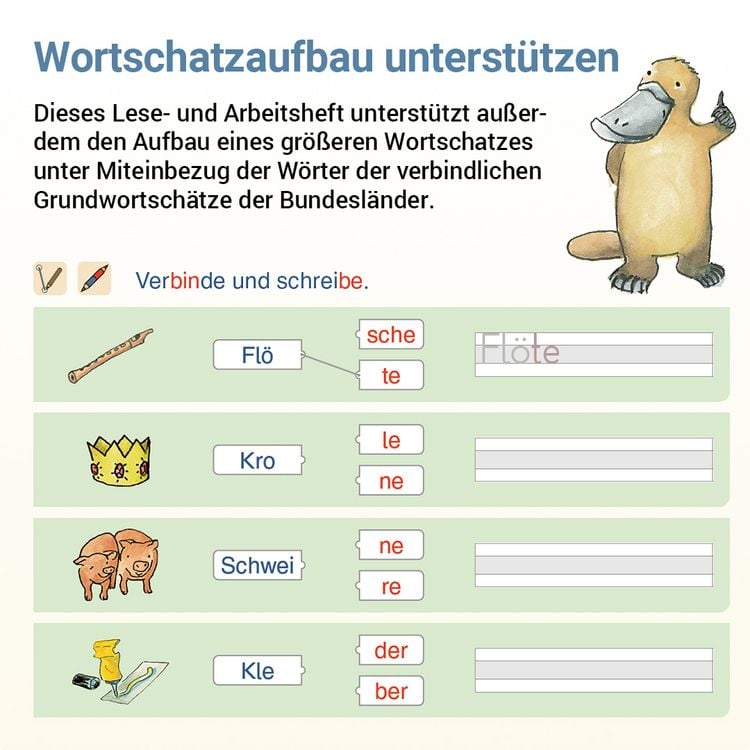 Produktbild: Lesen mit Rico Schnabel, Heft 3: Vom Wort zum Satz - silbierte Ausgabe