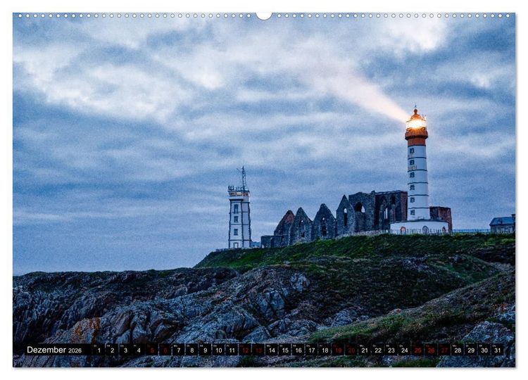 Produktbild: Normandie und Bretagne: Zwischen Leuchtt&uuml;rmen und felsigen K&uuml;sten (hochwertiger Premium Wandkalender 2026 DIN A2 quer), Kunstdruck in Hochglanz