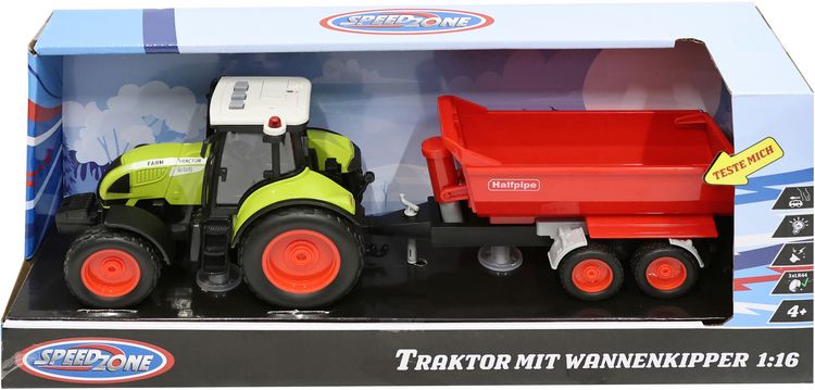 Produktbild: Speedzone Traktor mit Wannenkipper, Licht & Sound, Friktion