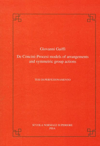 Produktbild: De Concini-Procesi models of arrangements and symmetric group actions