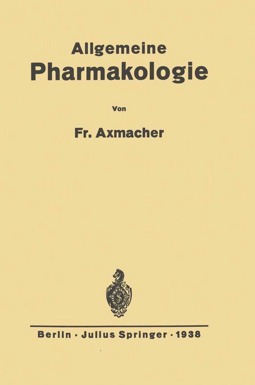 Produktbild: Allgemeine Pharmakologie