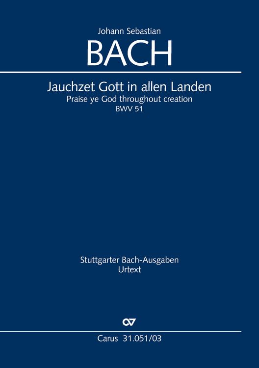 Produktbild: Jauchzet Gott in allen Landen (Klavierauszug)