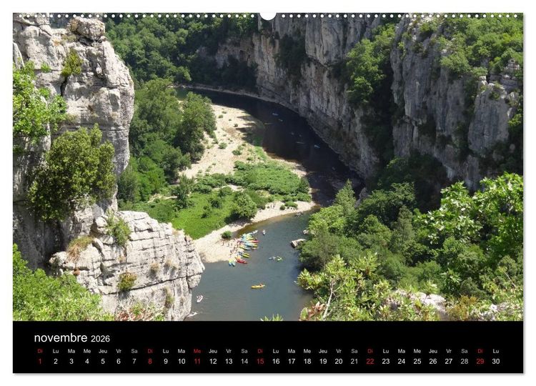 Produktbild: Ard&egrave;che - Randonn&eacute;e & Kayak (Calendrier mural 2026 DIN A2 vertical) calendrier de bureau