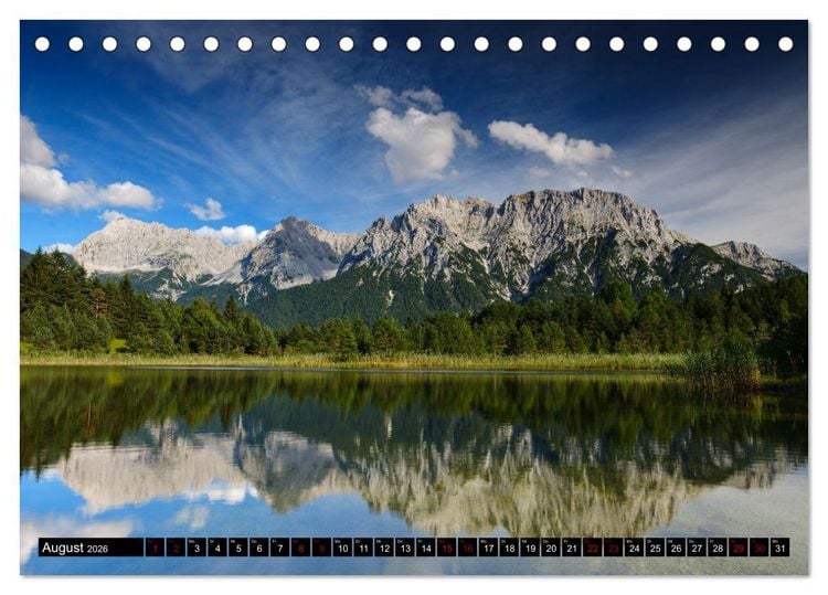 Produktbild: Seen im Werdenfelser Land (Tischkalender 2026 DIN A5 quer), CALVENDO Monatskalender