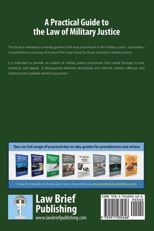 Produktbild: A Practical Guide to the Law of Military Justice