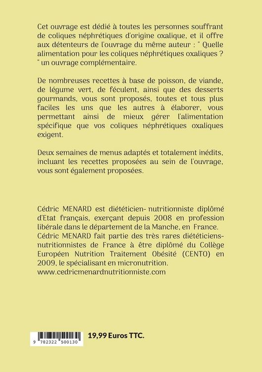 Produktbild: Mes recettes faciles pour les coliques n&eacute;phr&eacute;tiques oxaliques.