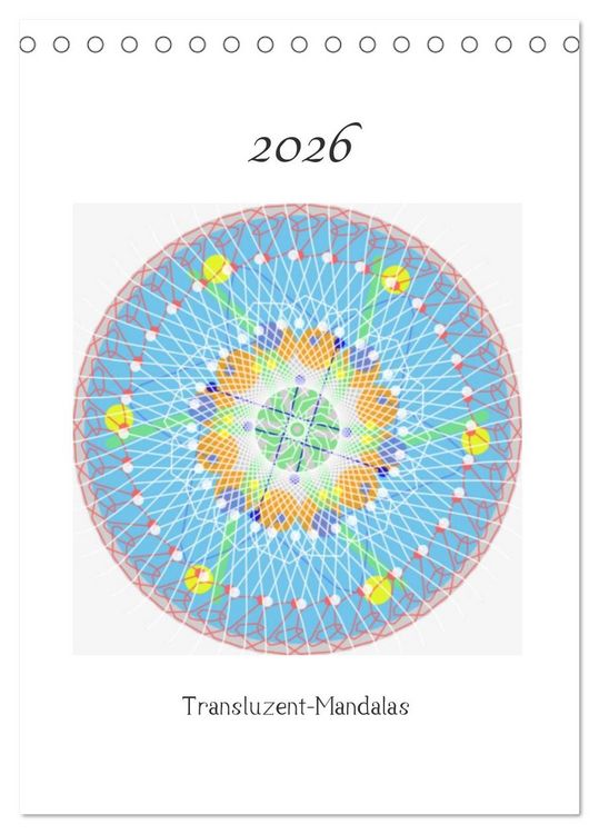 Produktbild: Transluzent-Mandalas (Tischkalender 2026 DIN A5 hoch), CALVENDO Monatskalender