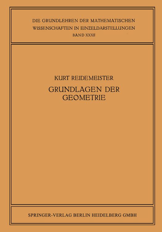Produktbild: Vorlesungen &uuml;ber Grundlagen der Geometrie