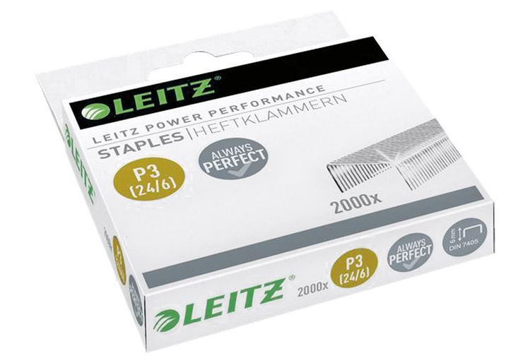 Produktbild: LEITZ Heftklammern NeXXt 24/6 silber 2.000 St&uuml;ck
