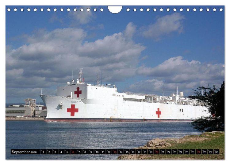 Produktbild: Kriegsschiffe der USA (Wandkalender 2026 DIN A4 quer), CALVENDO Monatskalender