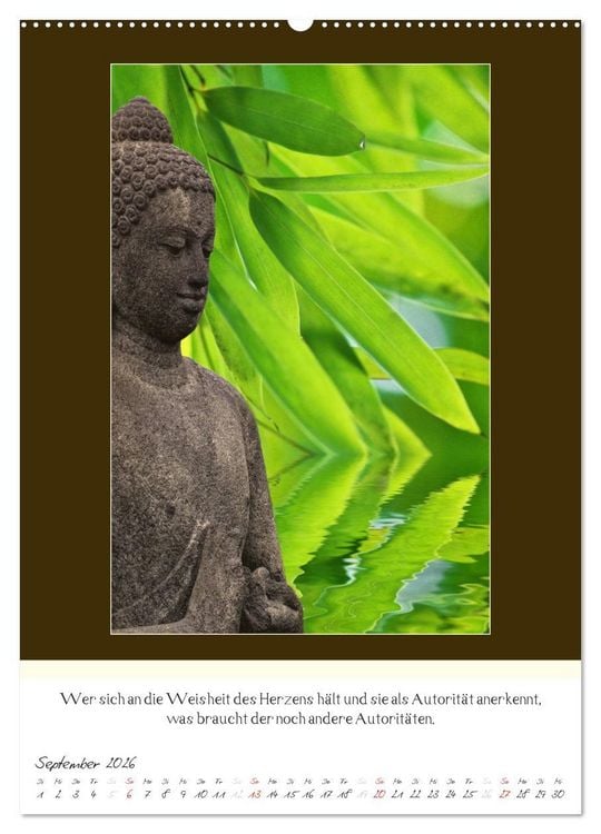 Produktbild: Der Buddhistische Weisheiten Kalender (Wandkalender 2026 DIN A2 hoch), CALVENDO Monatskalender
