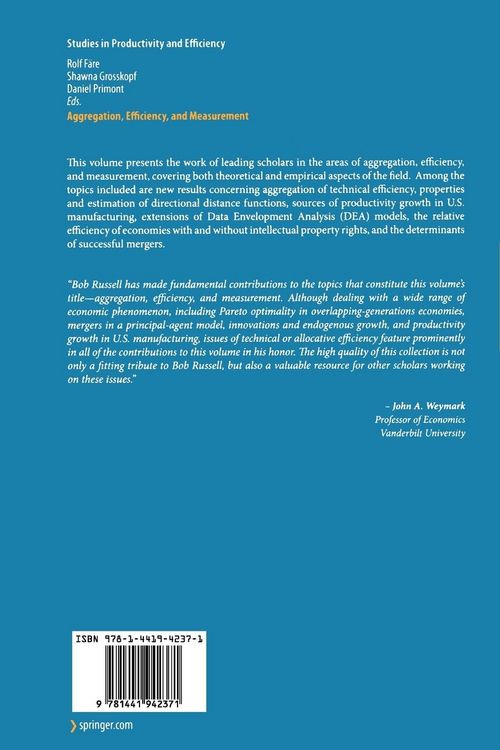 Produktbild: Aggregation, Efficiency, and Measurement