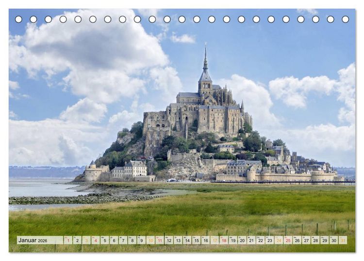 Produktbild: Normandie und Bretagne-faszinierend abwechslungsreich (Tischkalender 2026 DIN A5 quer), CALVENDO Monatskalender