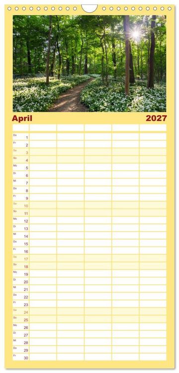 Produktbild: Familienplaner 2027 - Sonnige Augenblicke mit 5 Spalten (Wandkalender, 21 x 45 cm) CALVENDO