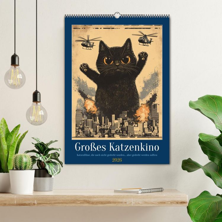 Produktbild: Gro&szlig;es Katzenkino (Wandkalender 2026 DIN A2 hoch), CALVENDO Monatskalender