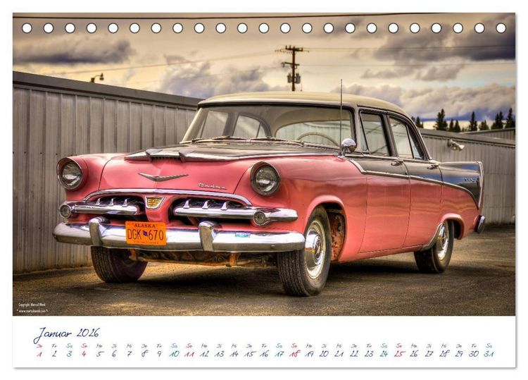 Produktbild: US Cars & Trucks in Alaska (Tischkalender 2026 DIN A5 quer), CALVENDO Monatskalender