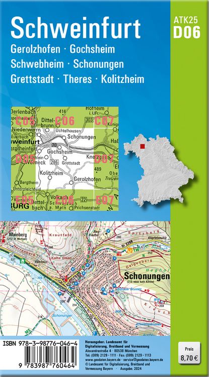 Produktbild: ATK25-D06 Schweinfurt (Amtliche Topographische Karte 1:25000)