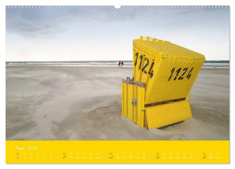 Produktbild: Strandk&ouml;rbe &ndash; bunte Vielfalt an der Nordsee (Wandkalender 2026 DIN A2 quer), CALVENDO Monatskalender