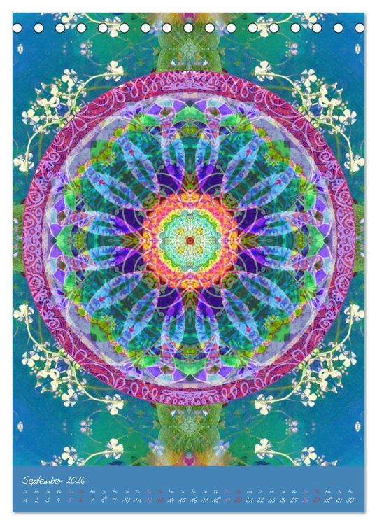 Produktbild: Mandala Energien (Tischkalender 2026 DIN A5 hoch), CALVENDO Monatskalender