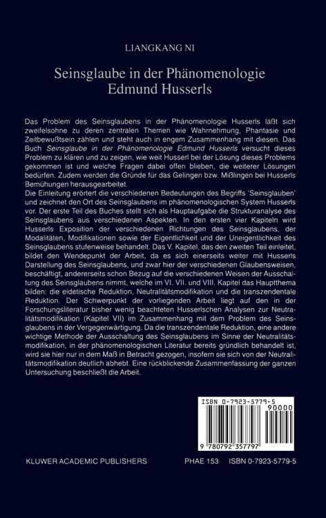 Produktbild: Seinsglaube in der Ph&auml;nomenologie Edmund Husserls