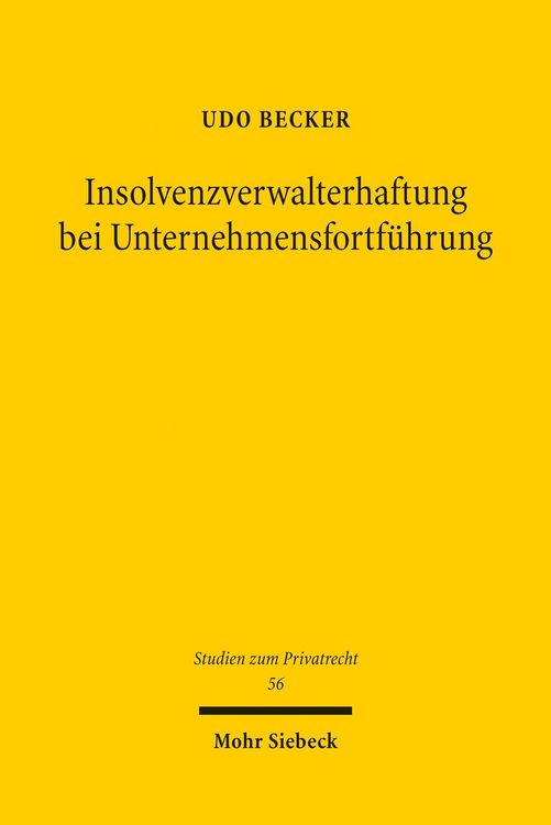 Produktbild: Insolvenzverwalterhaftung bei Unternehmensfortf&uuml;hrung