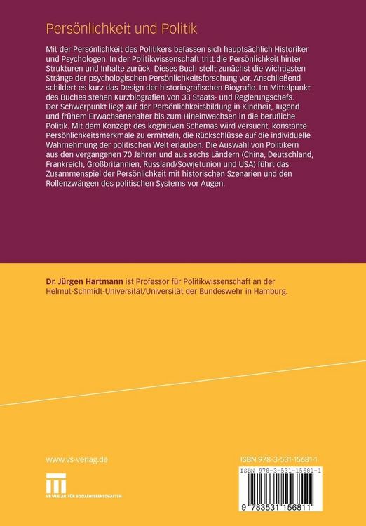Produktbild: Pers&ouml;nlichkeit und Politik