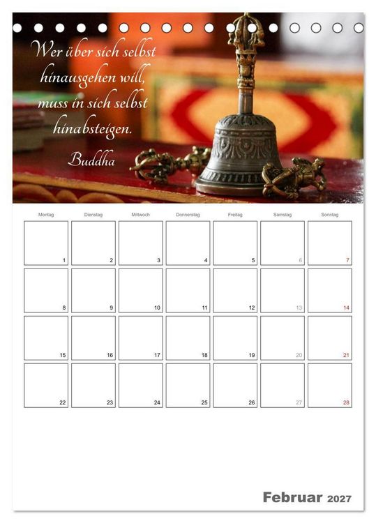 Produktbild: Harmonie und Freude Buddhistische Weisheiten 2027 (Tischkalender 2027 DIN A5 hoch), CALVENDO Monatskalender