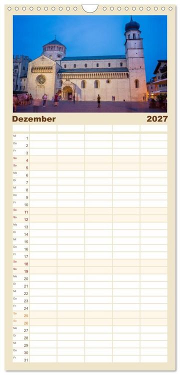 Produktbild: Familienplaner 2027 - Trient - Hauptstadt des Trentino mit 5 Spalten (Wandkalender, 21 x 45 cm) CALVENDO