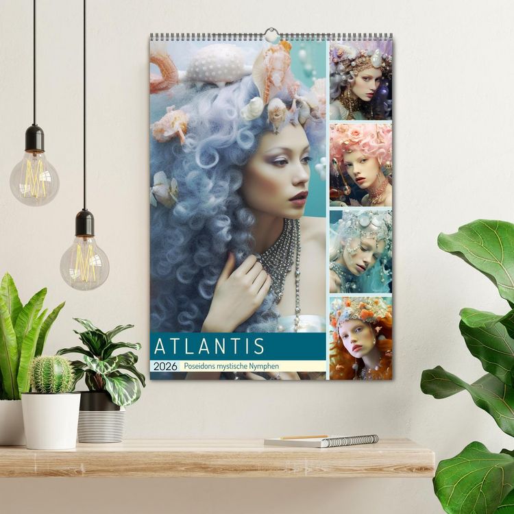 Produktbild: Atlantis. Poseidons mystische Nymphen (Wandkalender 2026 DIN A2 hoch), CALVENDO Monatskalender
