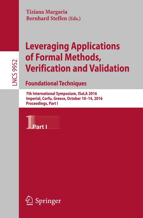 Produktbild: Leveraging Applications of Formal Methods, Verification and Validation: Foundational Techniques