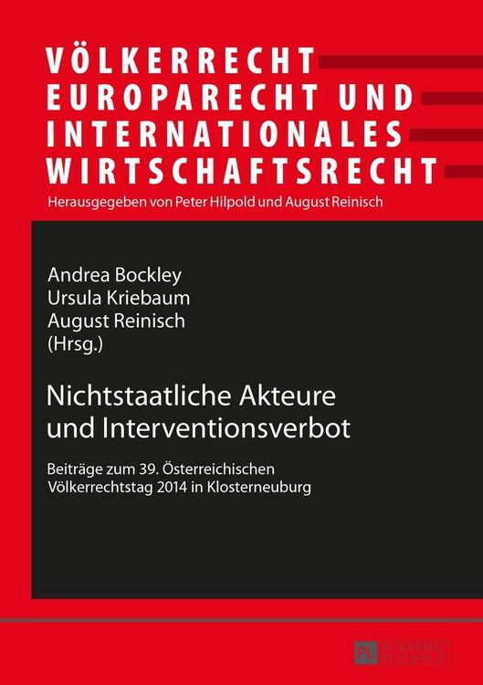 Produktbild: Nichtstaatliche Akteure und Interventionsverbot