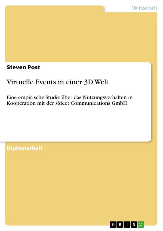 Produktbild: Virtuelle Events in einer 3D Welt