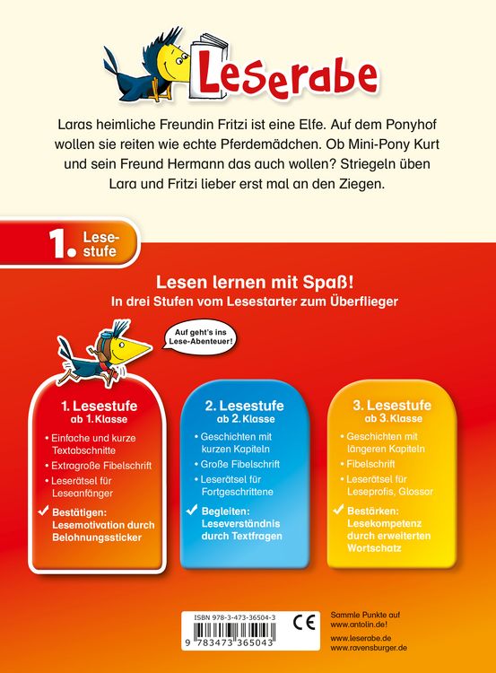 Produktbild: Leserabe 1. Lesestufe - Lara und die freche Elfe. Auf dem Ponyhof