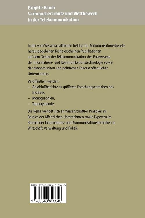 Produktbild: Verbraucherschutz und Wettbewerb in der Telekommunikation