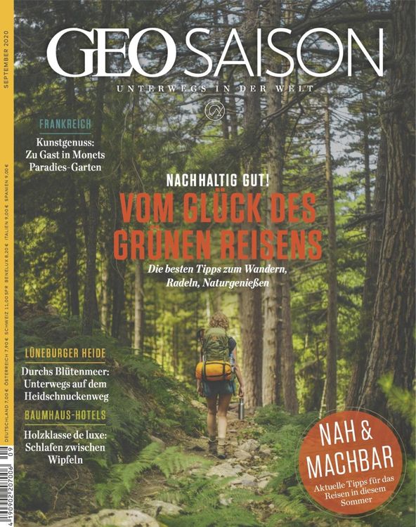 Produktbild: GEO SAISON 09/2020 - Vom Gl&uuml;ck des gr&uuml;nen Reisens