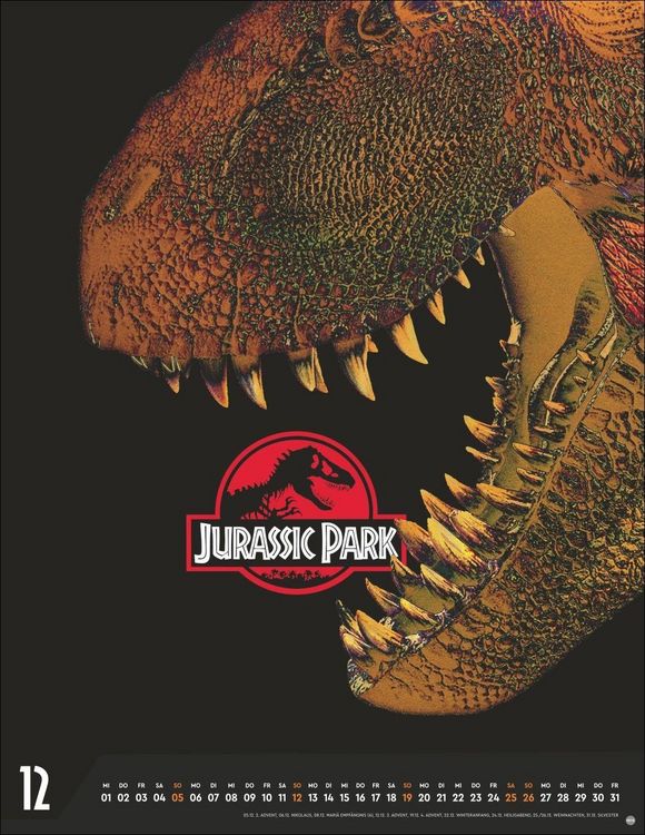Produktbild: Jurassic Filmplakate Posterkalender 2027