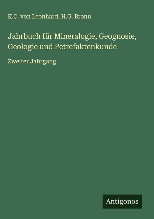 Produktbild: Jahrbuch f&uuml;r Mineralogie, Geognosie, Geologie und Petrefaktenkunde
