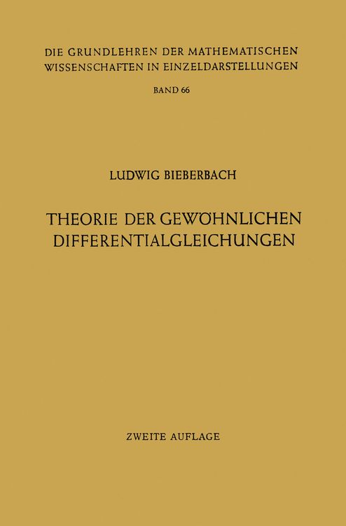 Produktbild: Theorie der Gew&ouml;hnlichen Differentialgleichungen