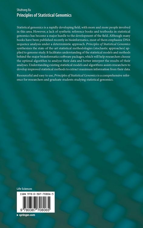 Produktbild: Principles of Statistical Genomics