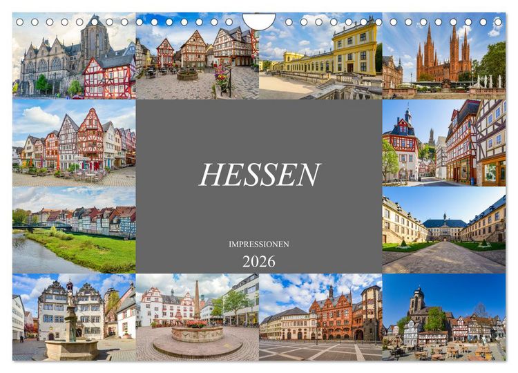 Produktbild: Hessen Impressionen (Wandkalender 2026 DIN A4 quer), CALVENDO Monatskalender