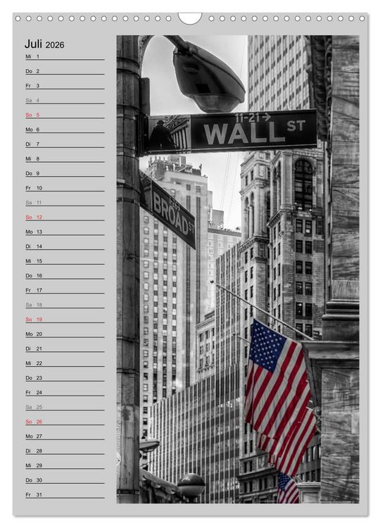 Produktbild: New York Colorkey (Wandkalender 2026 DIN A3 hoch), CALVENDO Monatskalender