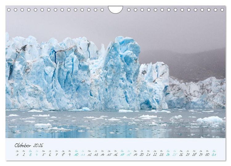 Produktbild: Faszination Eis - In den Fjorden Ostgr&ouml;nlands (Wandkalender 2026 DIN A4 quer), CALVENDO Monatskalender