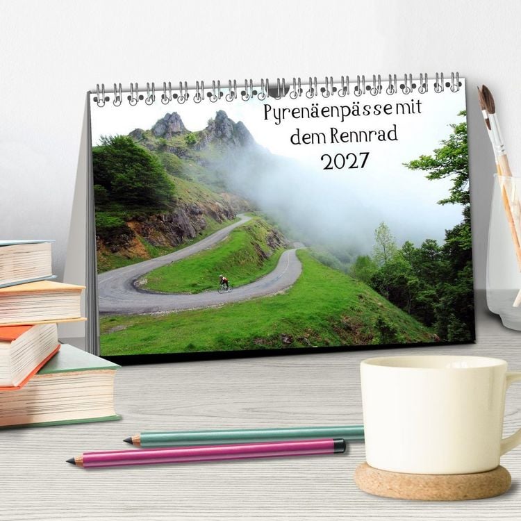 Produktbild: Pyren&auml;enp&auml;sse mit dem Rennrad 2027 (Tischkalender 2027 DIN A5 quer), CALVENDO Monatskalender