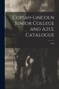 Produktbild: Copiah-Lincoln Junior College and A.H.S. Catalogue; 1944